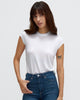 Women Tencel Lyocell Cap Sleeve T-Shirt White