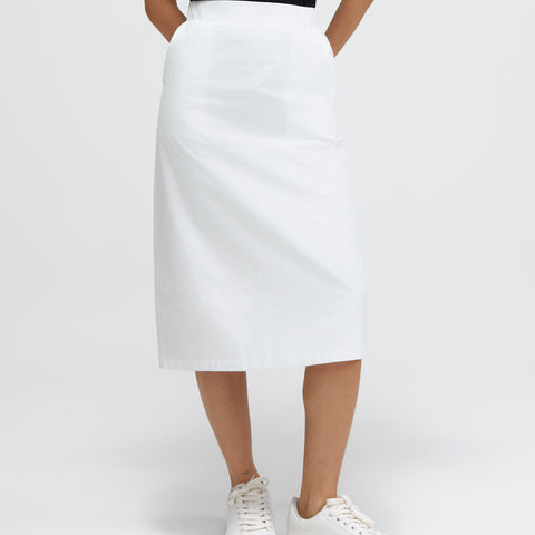 White Midi Pencil Skirt