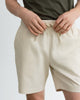 Men Tencel Cotton Drawstring Short Khaki