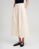 Women Pleated Maxi Skirt Cream