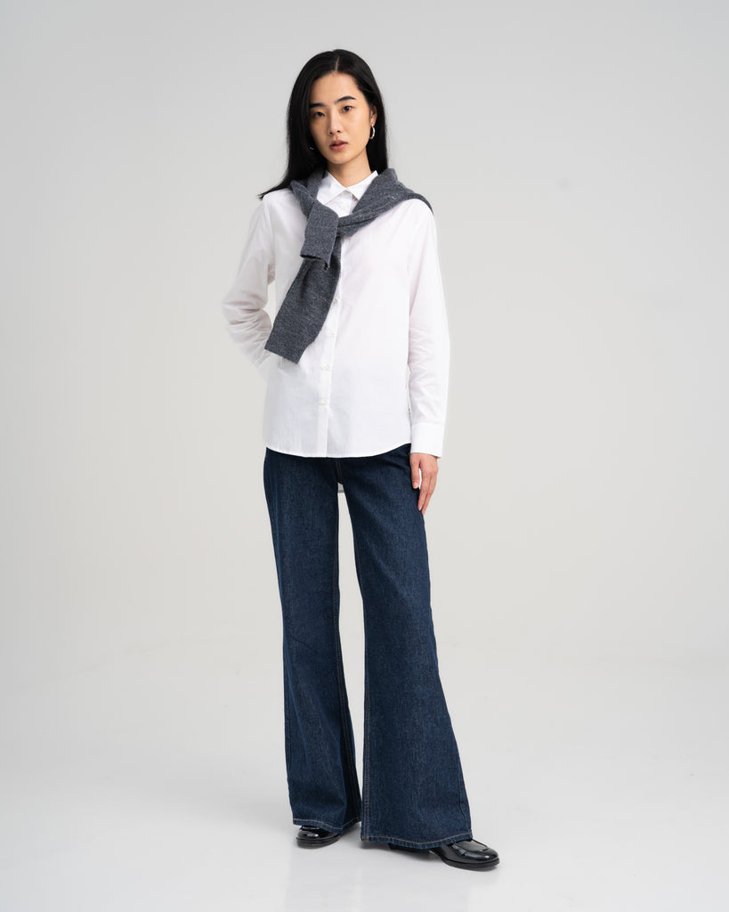 Women Cotton Relaxed Shirt White