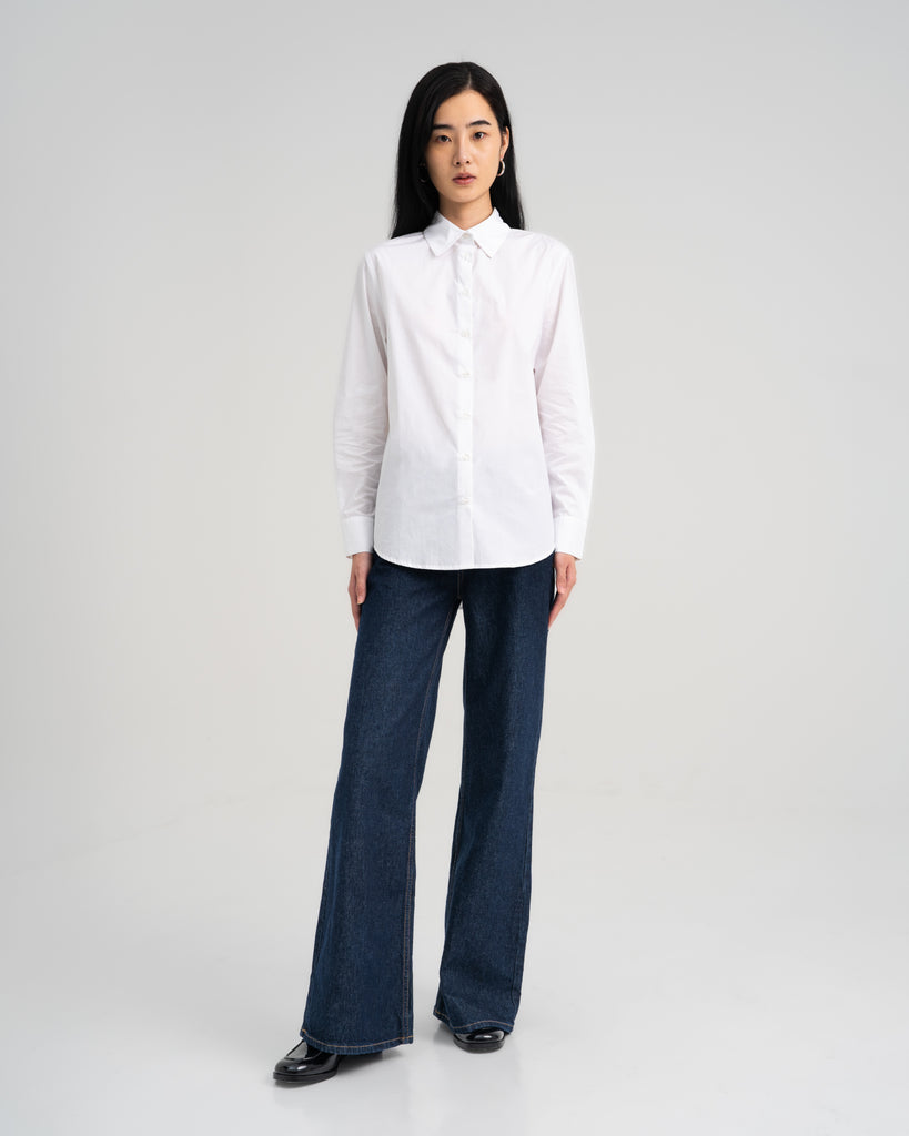 Women Cotton Relaxed Shirt White