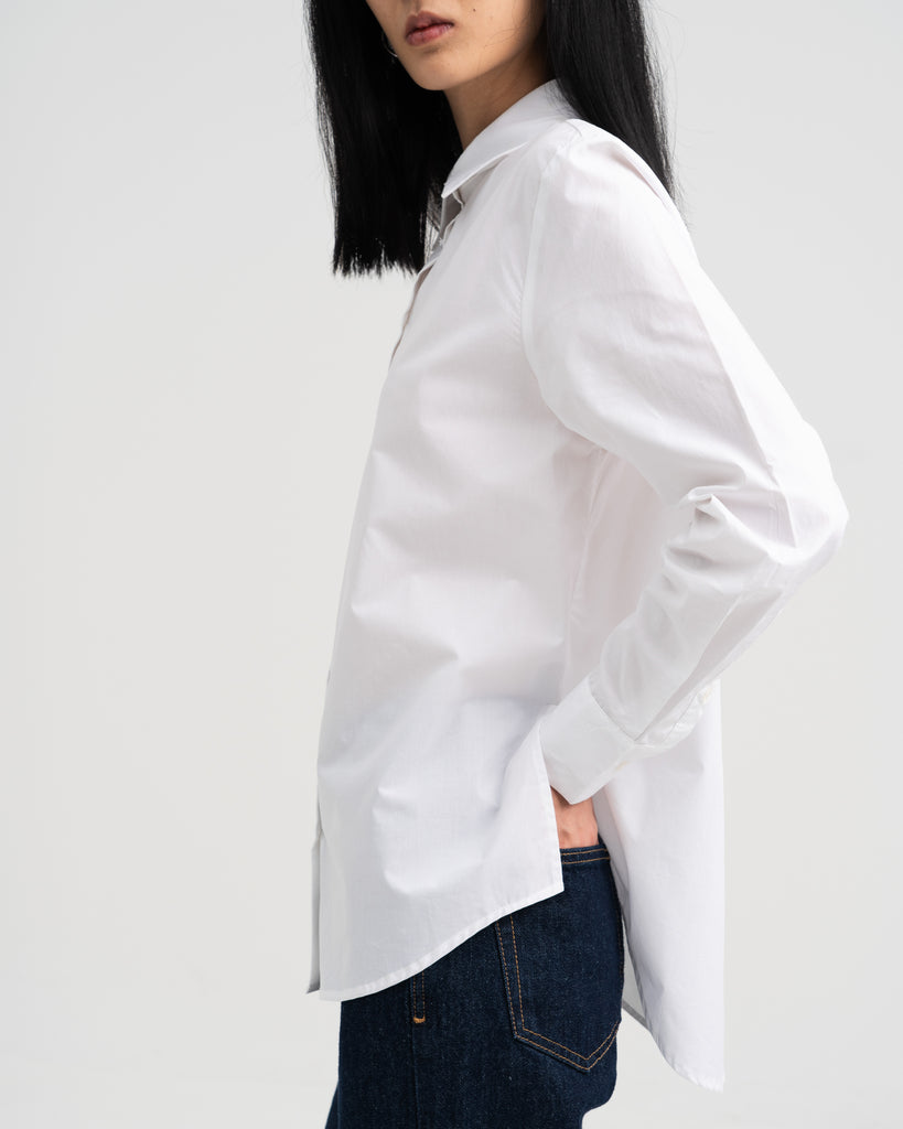 Women Cotton Relaxed Shirt White