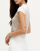 Women Tencel Lyocell Cap Sleeve T-Shirt Bone