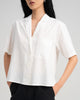 Women's Relaxed Camp Collar Shirt White