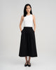 Women Pleated Maxi Skirt Black